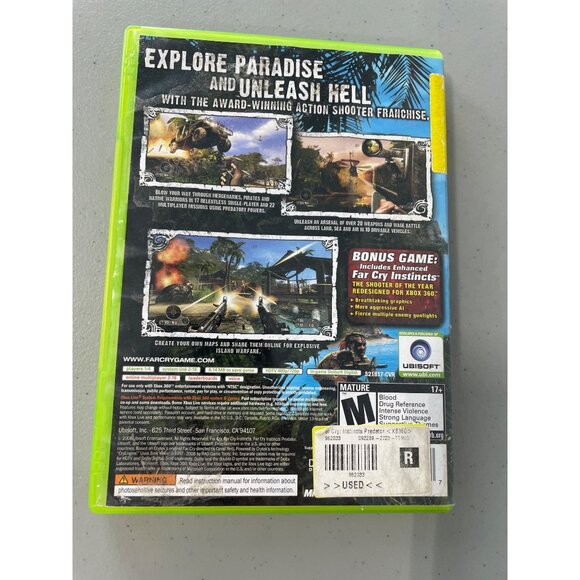 Far Cry Instincts Predator Xbox 360 Game Case Disc Mature 17+ Ubisoft Tested - Picture 2 of 6